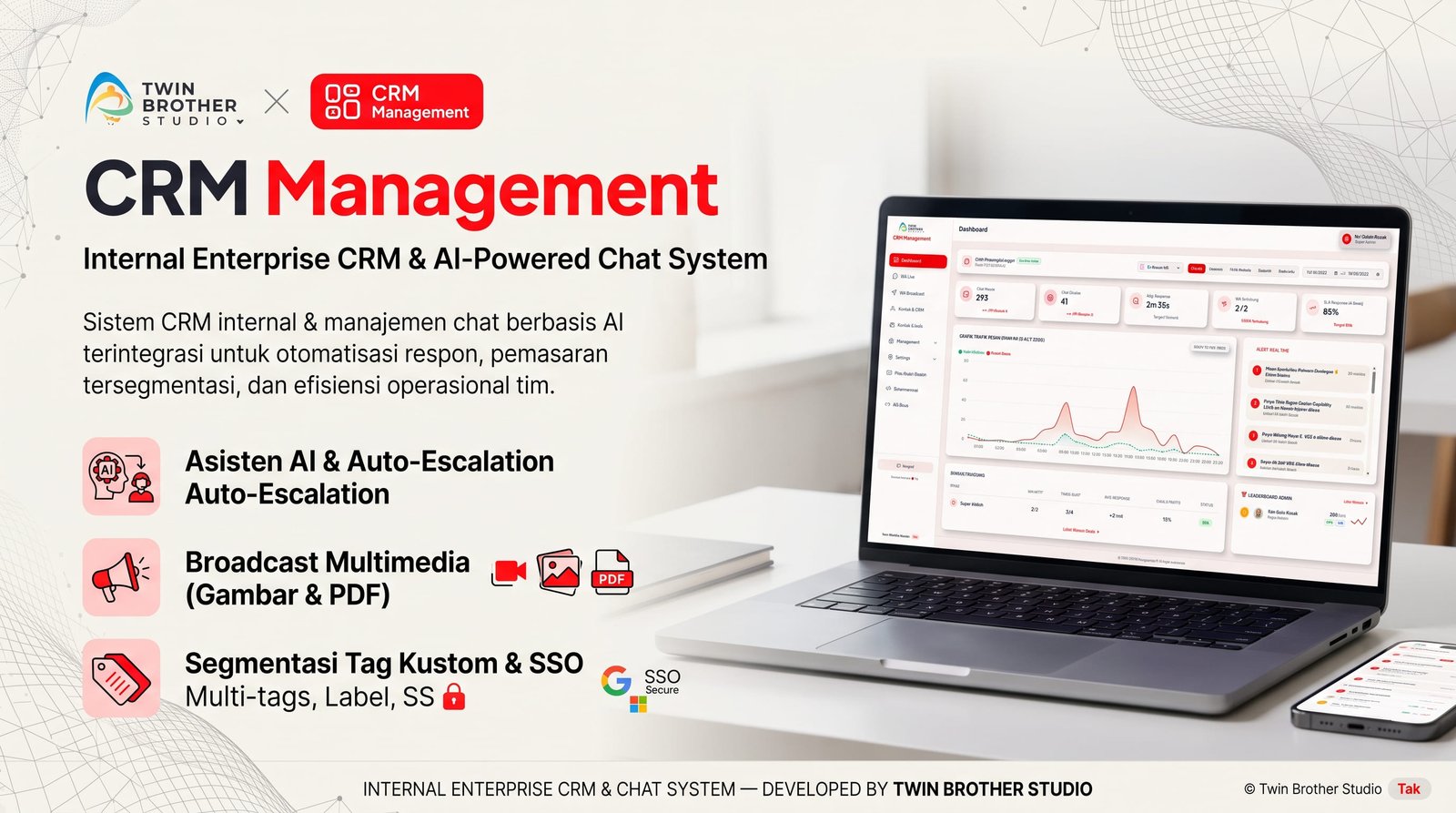 Internal Enterprise CRM & AI-Powered Chat System